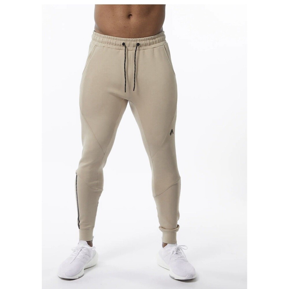 Alphalete Men’s Elmts Cuffed Jogger – Tan  , Size Large